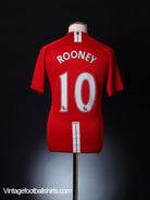 2007-09 Manchester United Home Shirt Rooney #10 XL.Boys Football Shirt