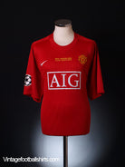 2007-09 Manchester United Home Shirt Hargreaves #4 XXXL Football Shirt