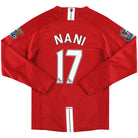 2007-09 Manchester United Nike Home Shirt L/S Nani #17 *w/tags* M.Boys Football Shirt