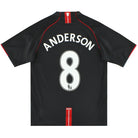 2007-09 Manchester United Nike Away Shirt Anderson #8 XL.Boys Football Shirt