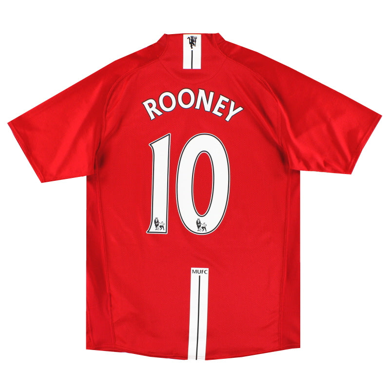 2007-09 Manchester United Nike Home Shirt Rooney #10 M Football Shirt