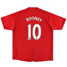 2007-09 Manchester United Nike Home Shirt Rooney #10 XL Football Shirt