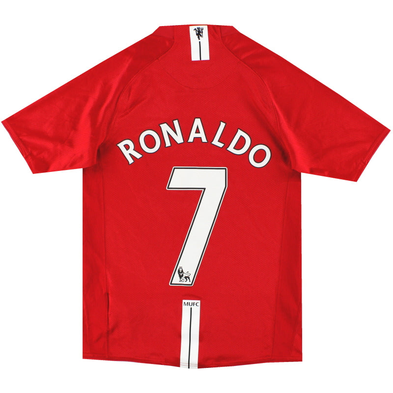2007-09 Manchester United Nike Home Shirt Ronaldo #7 L.Boys 237945