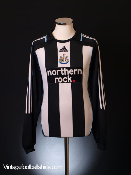 2007-09 Newcastle Home Shirt L/S L Football Shirt