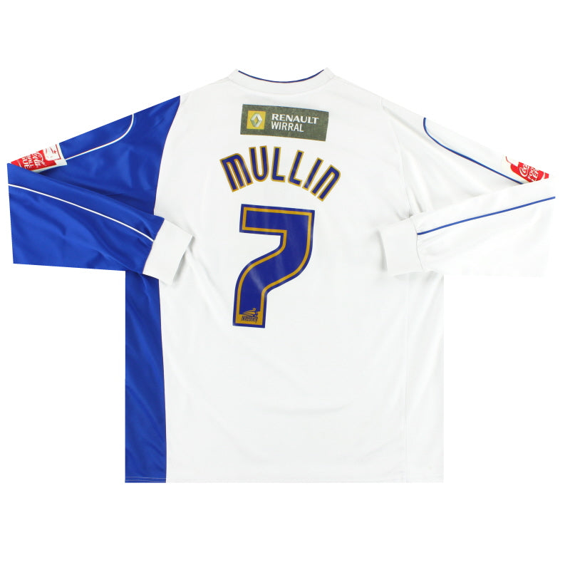 2007-09 Tranmere Rovers Player Isuue Home Shirt Mullin #7 L/S XL Football Shirt