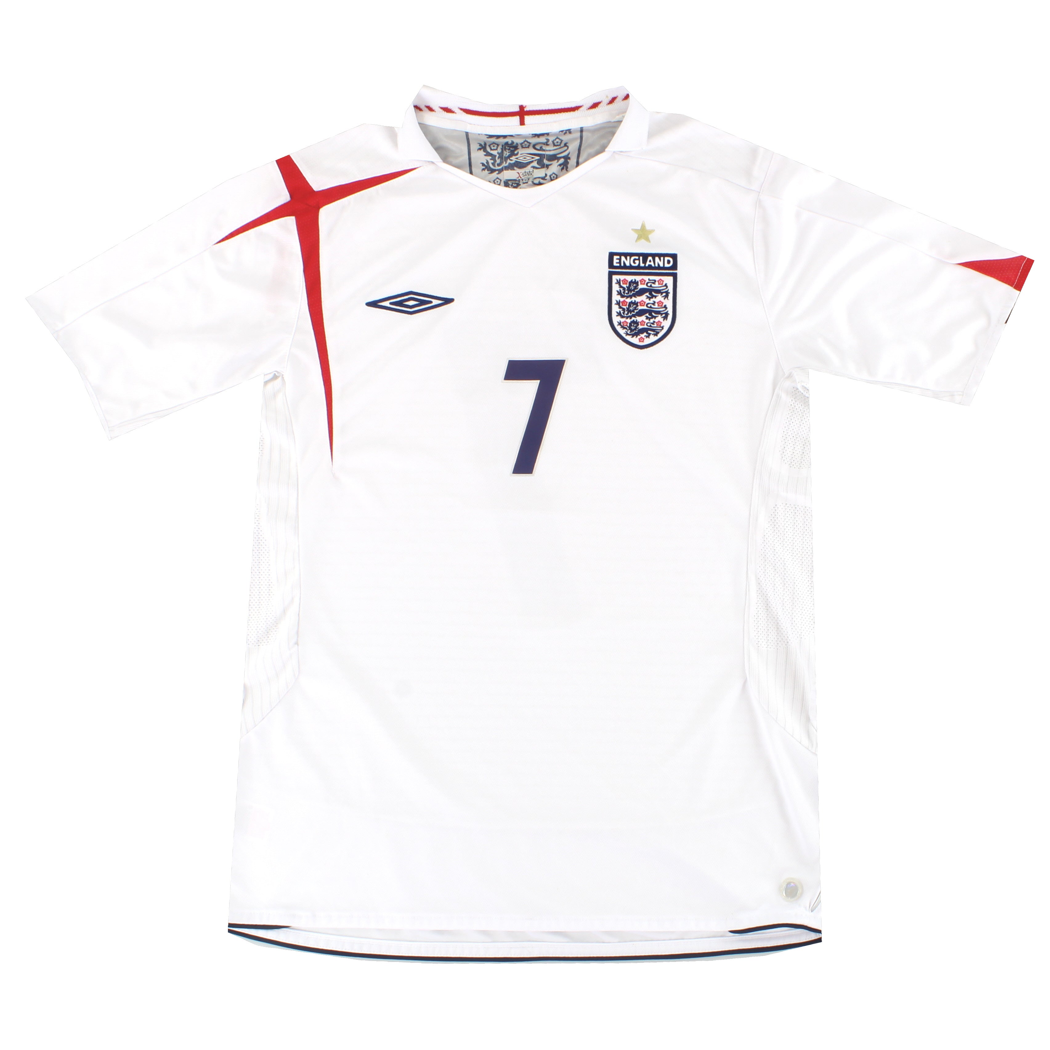 2005-06 England Umbro Home Shirt #7 L | Vintage Football Shirts