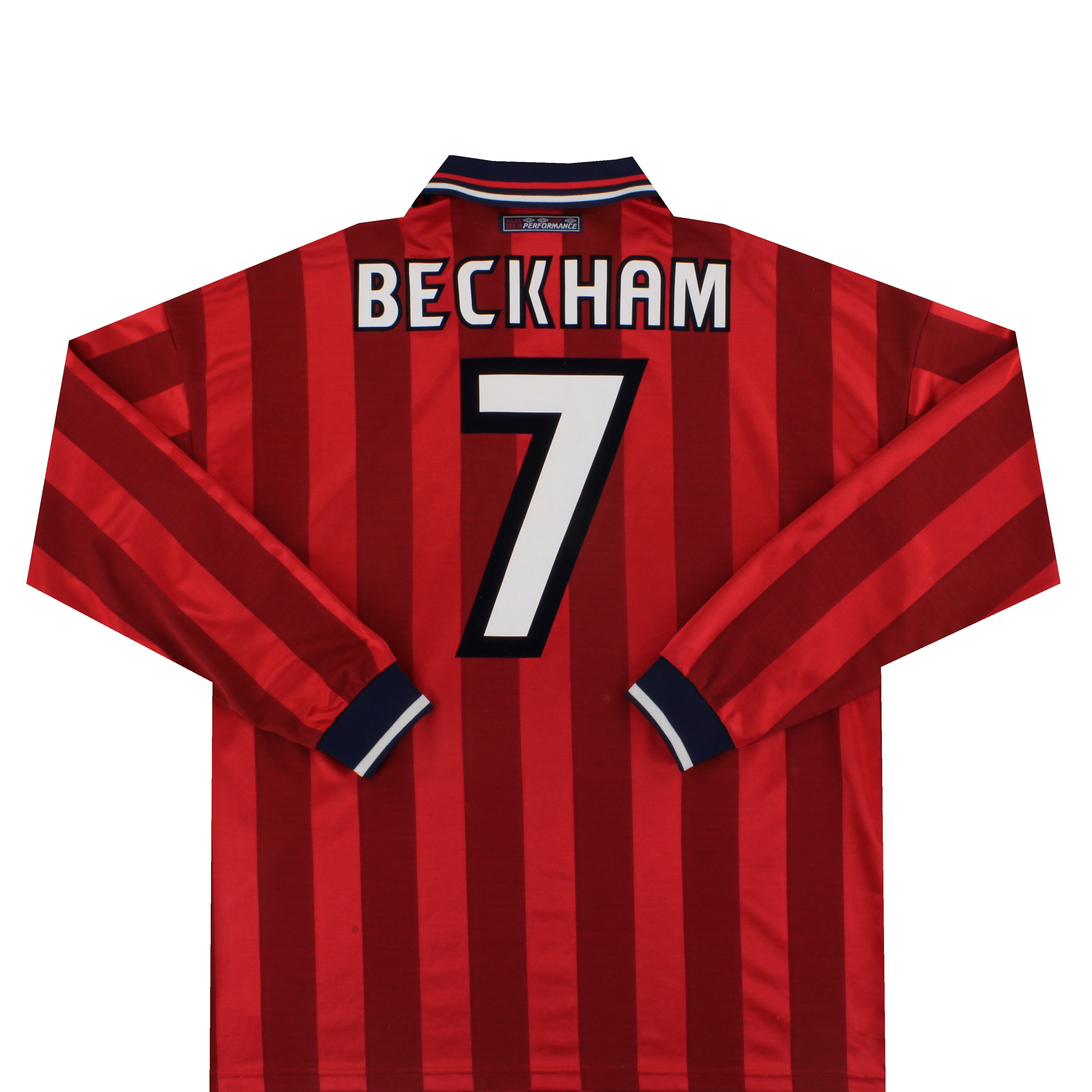 1997-99 England Umbro Away Shirt Beckham #7 L/S XL 735010