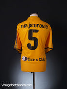 2008-09 AEK Athens Home Shirt Majstorovic #5 XXL Football Shirt