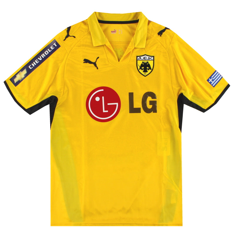 2008-09 AEK Athens Puma Home Shirt M Football Shirt