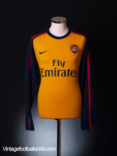 2008-09 Arsenal Away Shirt L/S L Football Shirt
