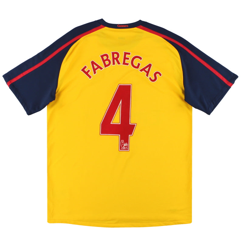 2008-09 Arsenal Nike Away Shirt Fabregas #4 L Football Shirt