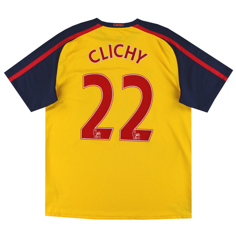 2008-09 Arsenal Nike Away Shirt Clichy #22 L Football Shirt