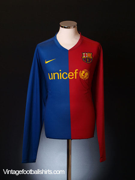 2008-09 Barcelona Player Issue Home Shirt *BNIB* L/S XXL Football Shirt