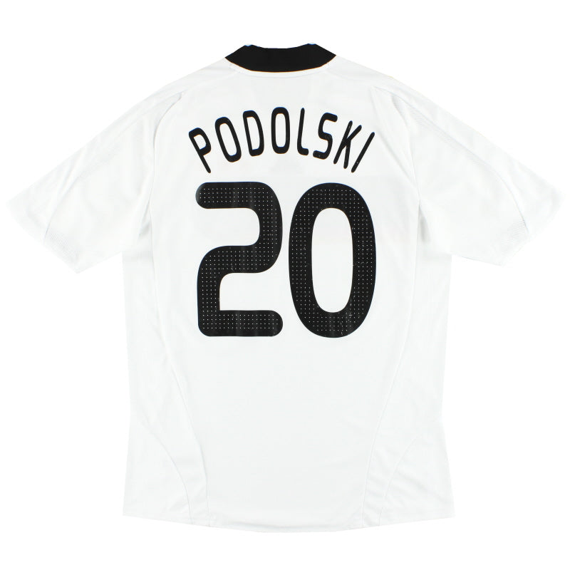 2008-09 Germany adidas Home Shirt Podolski #20 L Football Shirt