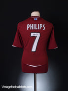 2008-09 Hearts Home Shirt Philips #7 L Football Shirt