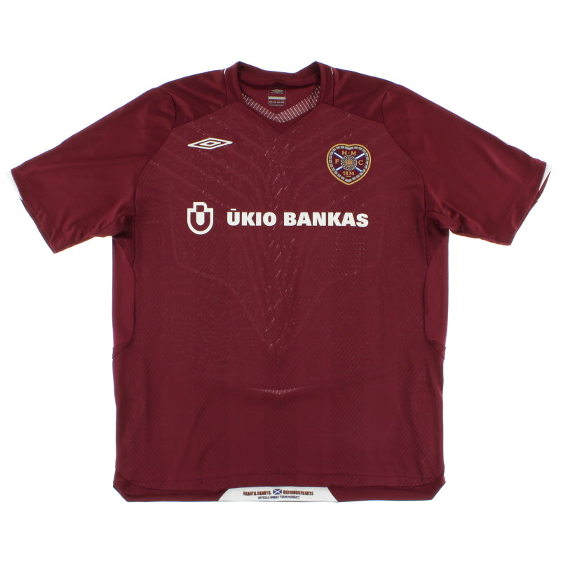 2008-09 Hearts Home Shirt XL Football Shirt