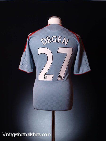 2008-09 Liverpool Away Shirt Degen #27 *Mint* M Football Shirt