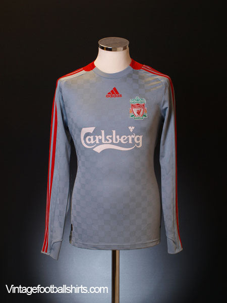 2008-09 Liverpool Away Shirt L/S S Football Shirt