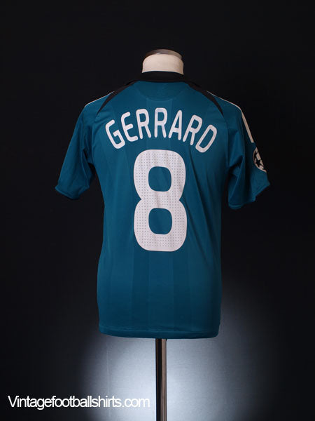 2008-09 Liverpool European Third Shirt Gerrard #8 XS Football Shirt