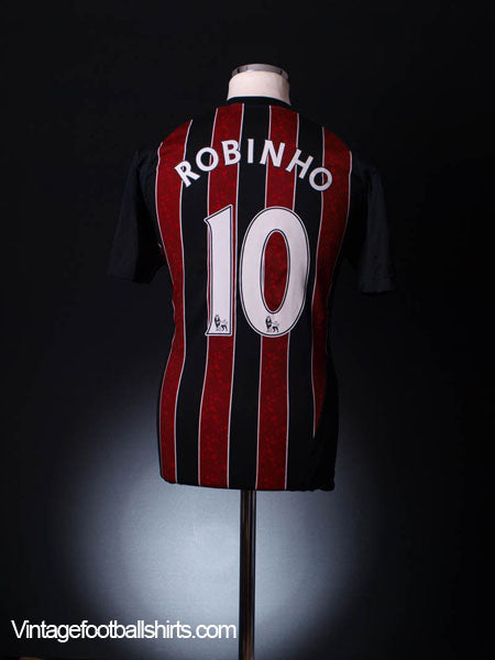 2008-09 Manchester City Away Shirt Robinho #10 M Football Shirt