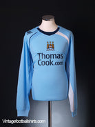 2008-09 Manchester City Home Shirt *As New* L/S L Football Shirt