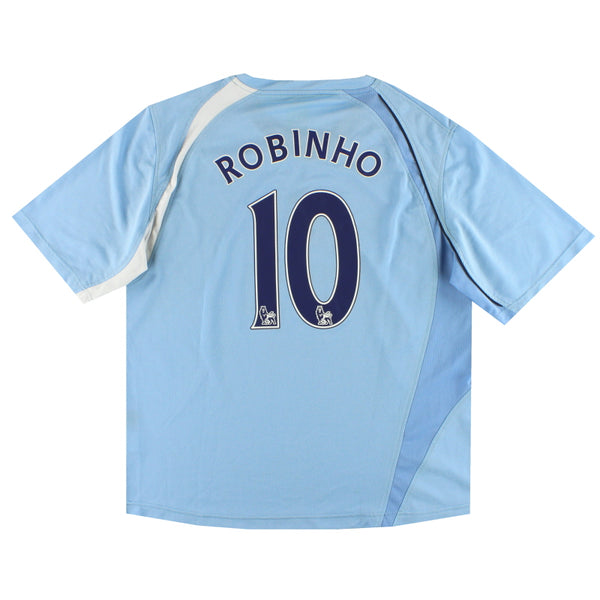 Manchester City Robinho 10 ユニフォーム M 2008-09 Manchester City Le Coq Sportif Home Shirt Robinho #10 XL