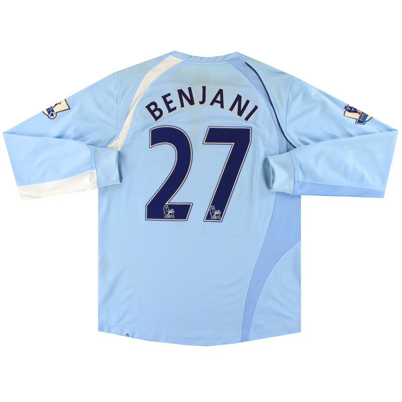 2008-09 Manchester City Le Coq Sportif Home Shirt Benjani #27 L/S XL Football Shirt