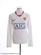 2008-09 Manchester United Away Shirt L/S L Football Shirt
