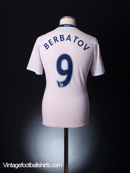 2008-09 Manchester United Away Shirt Berbatov #9 S Football Shirt