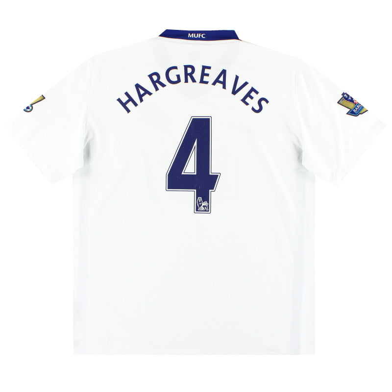 2008-09 Manchester United Nike Away Shirt Hargreaves #4 XL Football Shirt