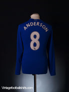 2008-09 Manchester United Third Shirt Anderson #8 L/S S Football Shirt