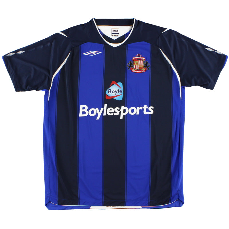 Maillot Sunderland Umbro 2007-2008 Domicile – Blanc, Taille XLB (équiv. XS)