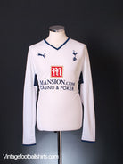 2008-09 Tottenham Home Shirt L/S L Football Shirt