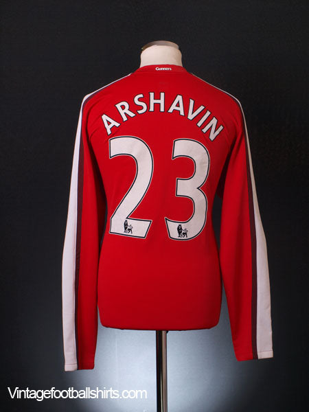2008-10 Arsenal Home Shirt Arshavin #23 L/S L Football Shirt