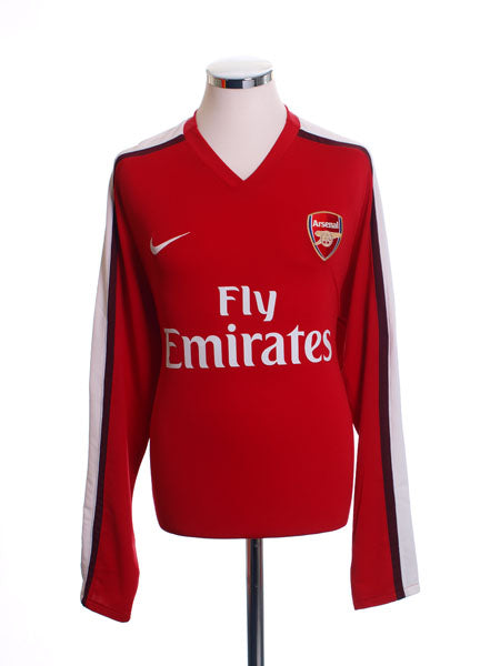 2008-10 Arsenal Home Shirt L/S L Football Shirt