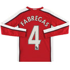 2008-10 Arsenal Nike Home Shirt Fabregas #4 L/S S.Boys Football Shirt