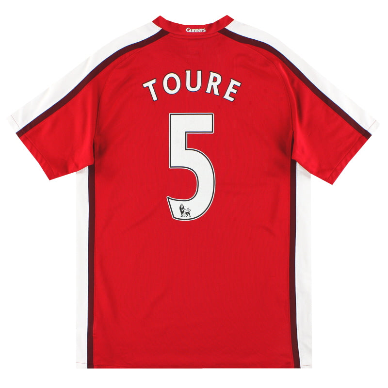 2008-10 Arsenal Nike Home Shirt Toure #5 M Football Shirt