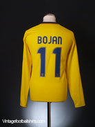 2008-10 Barcelona Away Shirt Bojan #11 L/S M Football Shirt