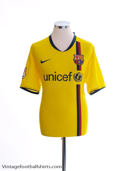 2008-10 Barcelona Away Shirt L Football Shirt