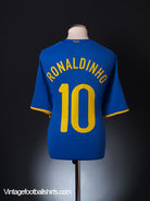 2008-10 Brazil Away Shirt Ronaldinho #10 XXL Football Shirt