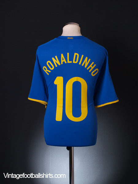 2008-10 Brazil Away Shirt Ronaldinho #10 XXL Football Shirt