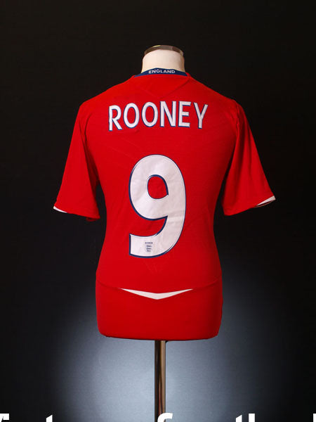2008-10 England Away Shirt Rooney #9 *BNWT* M Football Shirt