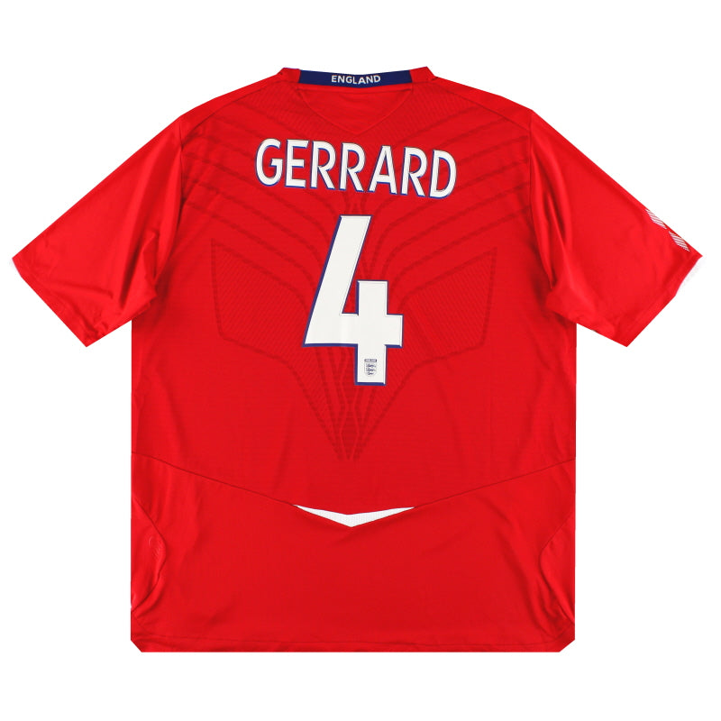 2008-10 England Umbro Away Shirt Gerrard #4 XXL Football Shirt