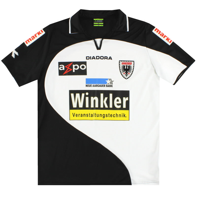 2008-10 FC Aarau Diadora Home Shirt L Football Shirt