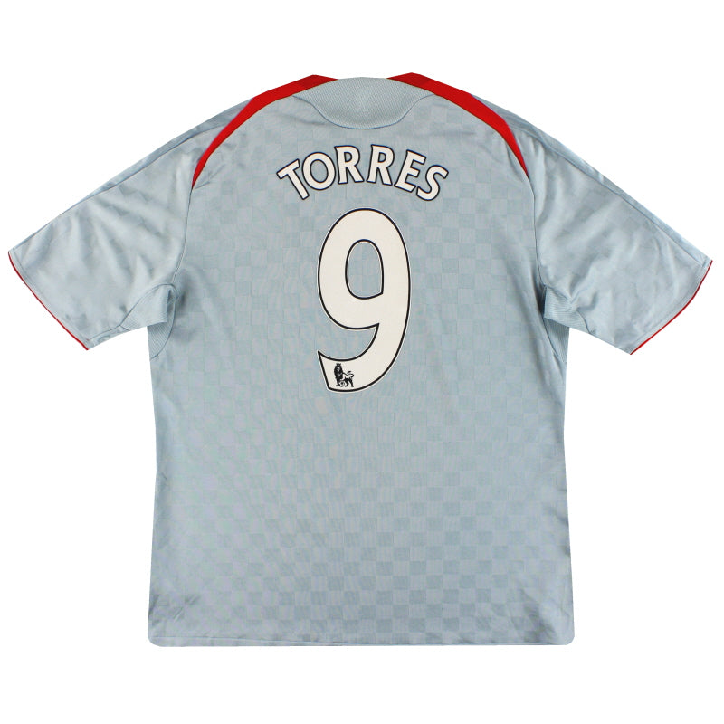 2008-10 Liverpool adidas Away Shirt Torres #9 XL Football Shirt