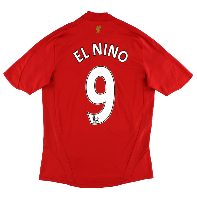 2008-10 Liverpool Home Shirt El Nino #9 S Football Shirt