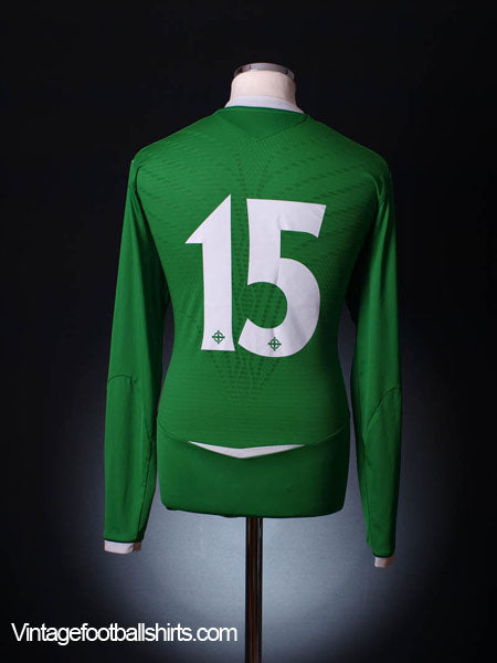 2008-10 Northern Ireland Match Issue Home Shirt #15 L/S XL Football Shirt