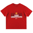2008 Manchester United Nike Champions League Graphic Tee M T-Shirt