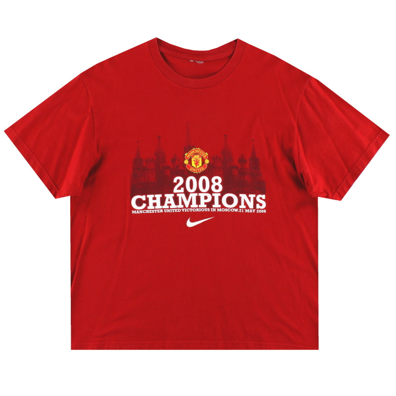 2008 Manchester United Nike Champions League Graphic Tee M T-Shirt