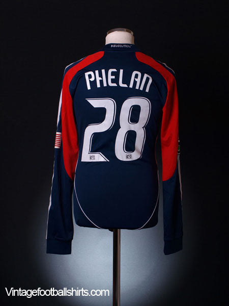 2008 New England Match Issue Home Shirt Phelan #28 L/S M Football Shirt